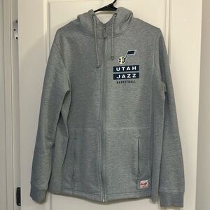 Utah Jazz Sportique zip up hoodie. Grey ladies size med